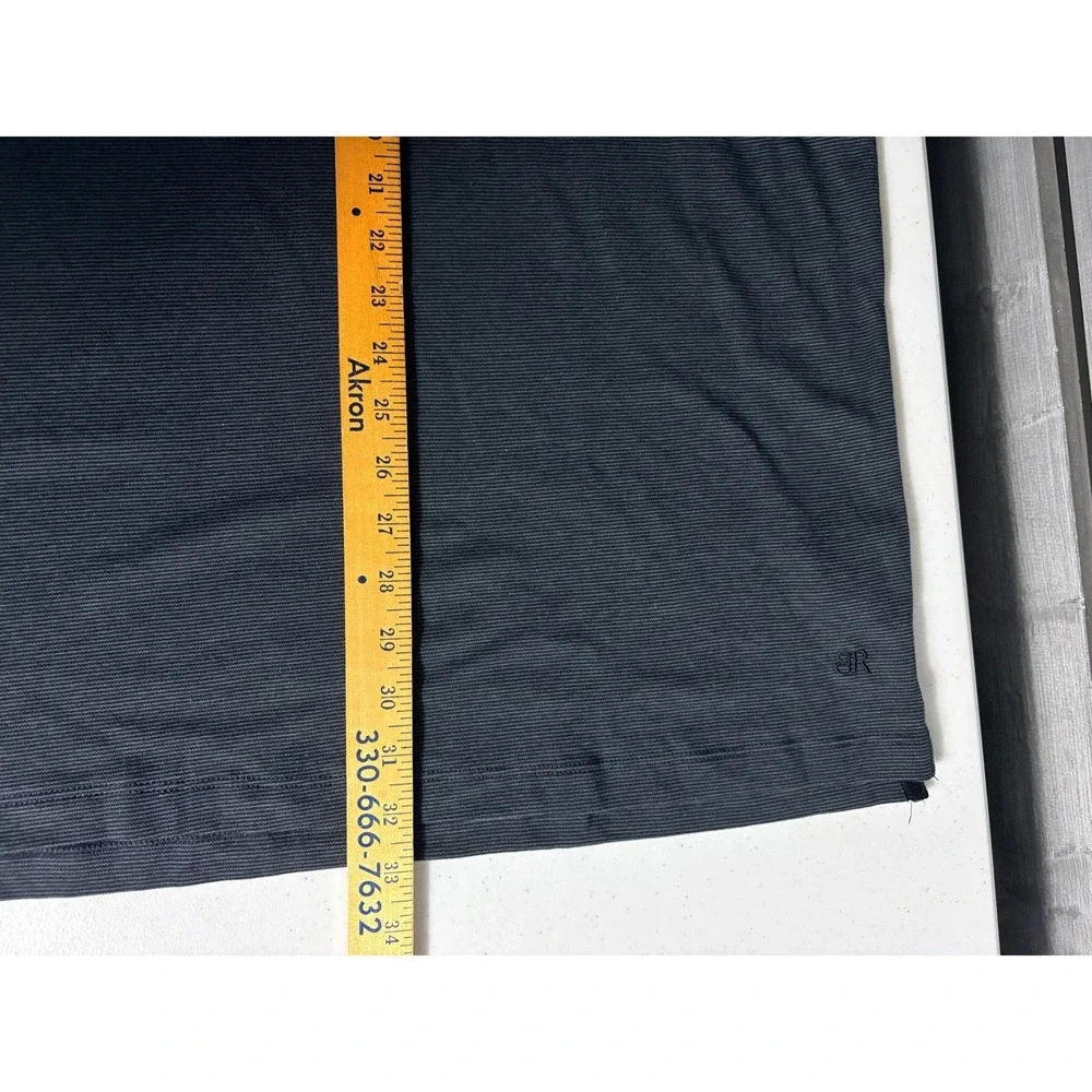 Banana Republic Luxe Touch Performance Polo Shirt Mens XXL Dark Grey Striped NWT